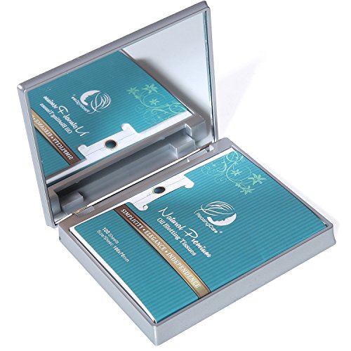 Makeup Mirror with Facial Oil Blotting Paper Sheets Bamboo Charcoal