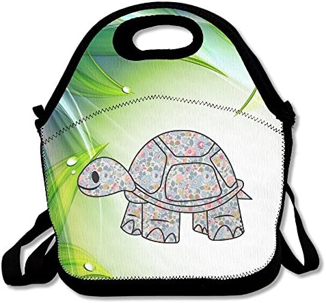 Betsy Print Tortoise Insulated Lunch Bag/ Backpack / Tote With Zipper, Carry Handle And Shoulder Strap For Adults Or Kids