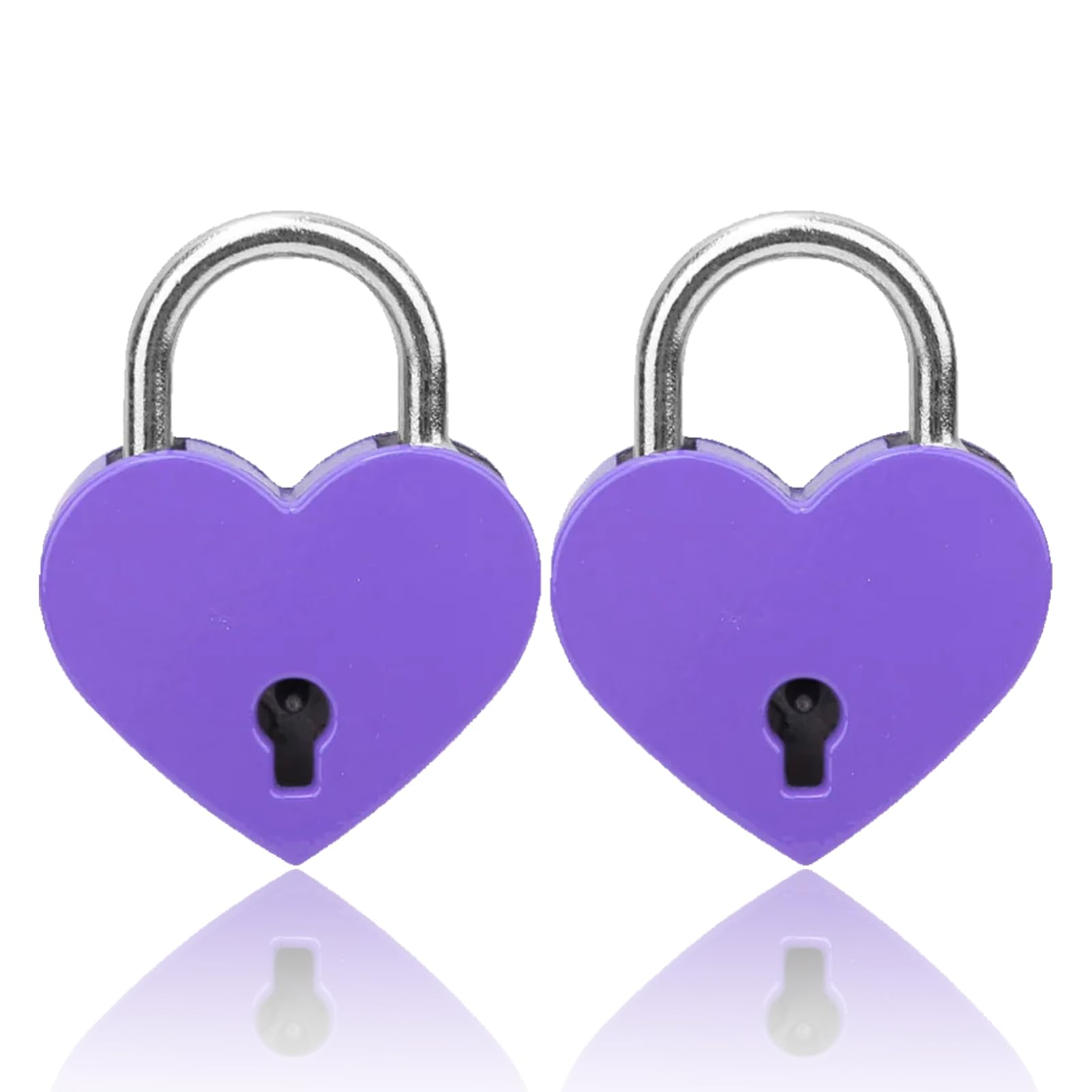2 Sets Heart Shape Lock,Mini Heart Shape Padlocks,Small Locks with Keys,30x39mm/1.2 x 1.5inch