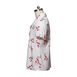 Men's Kramer Seinfeld Lobster Shirt Button-Up White
