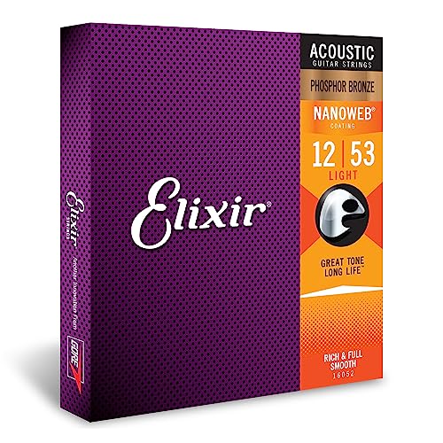 Elixir Strings Acoustic Phosphor Bronze with NANOWEB Coating Elixir