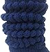 AWS/American Made Slouchy Scrunch Cotton Slouch Socks for Women Shoe Size 5 to 10 (Navy, 3 Pairs)