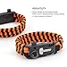 ViMall Must-Have Outdoor Survival Paracord Bracelet/Emergency Kit with Thermometer Fire Starter Scraper Whistle Kit-Parachute Cord-Escape Survival Gear Pack (Orange&Black 1PCS)