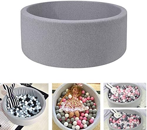 Triclicks Indoor Home Bedroom Soft Kids Children Toddle Baby Play Round Ball Pit Pool 90 x 30cm
