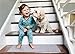 Acrabros Carpet Stair Treads Non-Slip (7 Pc. Set) Indoor, Heavy-Duty Safety Step Covers | Slip-Resistant Backing, No Adhesive | Soft, Light Gray Fabric | Washable and Reusable