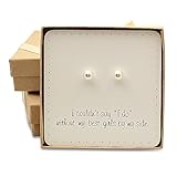 Bridesmaid Gifts & Gift Sets - Classy Round Pearl Earrings (8mm, simulated pearl), Set of 2