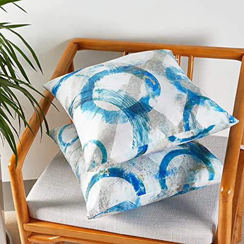 Abstract Throw Pillow Covers, Decorative Throw Pillow Cases for Couch Bed Car, Two Sides Print Geometry Pillowcases, Modern Living Room Decor Cushion Protector, Set of 2, 18\