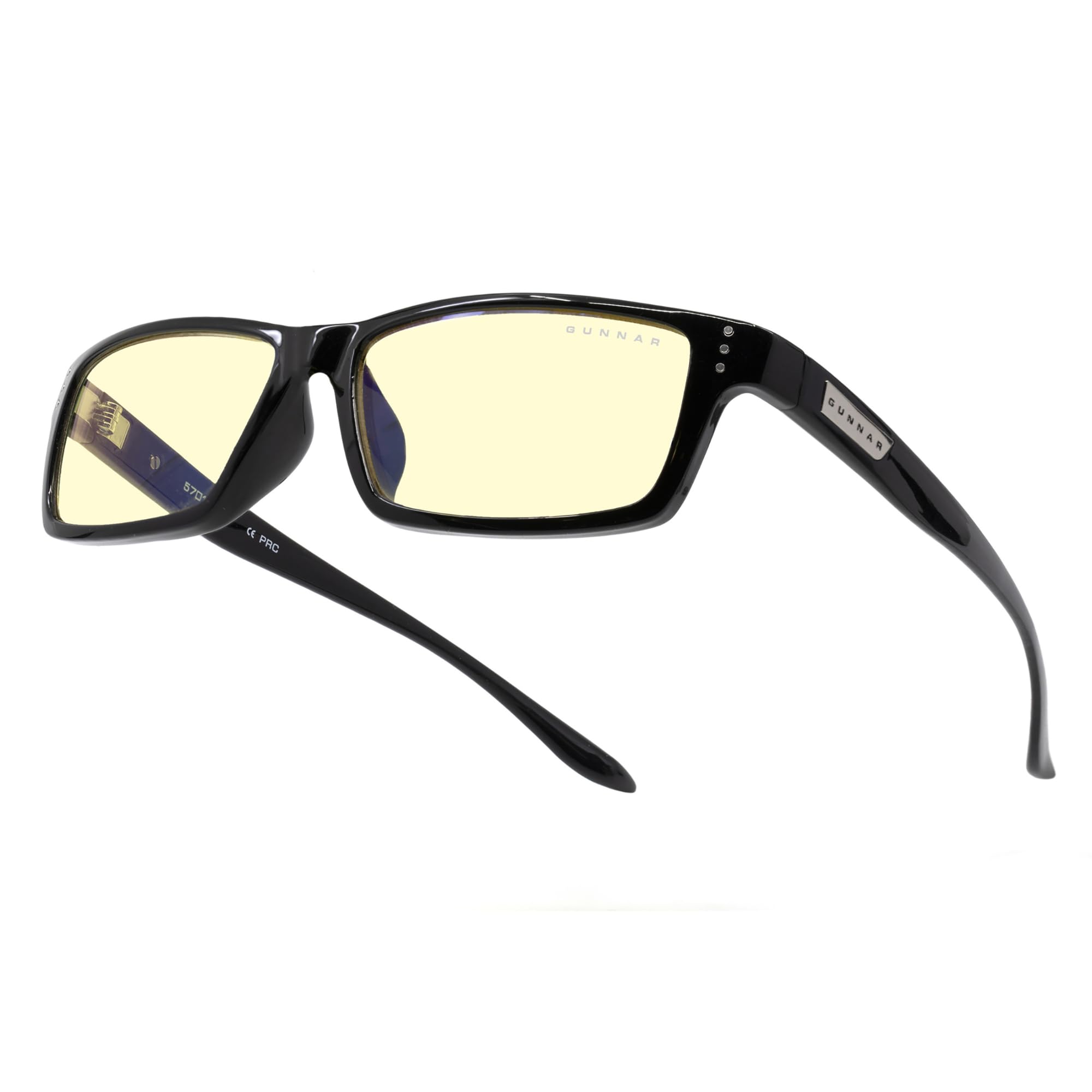 Gunnar Gaming and Computer Eyewear - Riot, Frame Colour: Onyx, Lens Tint: Amber (Blocks 65% Blue Light & 100% UV Light) - Blue Light Blocking Glasses - Patented lens - Reduce eye strain & dryness