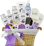 PURE Spa Basket! Lavender Coconut Extra Large Spa Gift Basket. Pampering Holiday Gifts for Women!