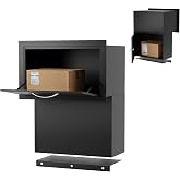 Large Embedded Parcel Drop Box with Fully assembled, Outdoor Through the Wall Mailbox with Coded Lock, In Fence Mailbox with Waterproof, Anti-Theft Function for Fits Brick Walls/Fences, Townhouse,Home