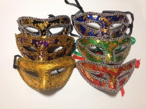 Amazon お得な6個セット ベネチア マスク 仮面舞踏会 クリスマス コスプレ 衣装 仮装 パーティー イベント タイプa コスプレ 仮装 通販