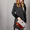 Wristlet-Wallet-Clutch-Bag-Greta-Large-Phone-Purse-Handbag-Gray-White-Herringbone-Funky-Monkey-Fashion