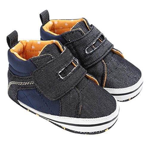 image for Gloous Baby Toddler Boys Denim Cute Crib Shoes Anti-Slip Prewalker Sof