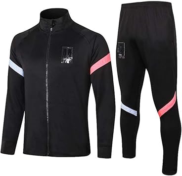 Amazon Co Jp Juy サッカーユニフォーム 大人用ユニフォーム上下セット 秋と冬長袖コンペティションユニフォーム スポーツウェア アピアランスボールユニフォーム ラウンドネックジャージ フットボールジャージートレーニングシャツ 体操服 セーター ジッパー