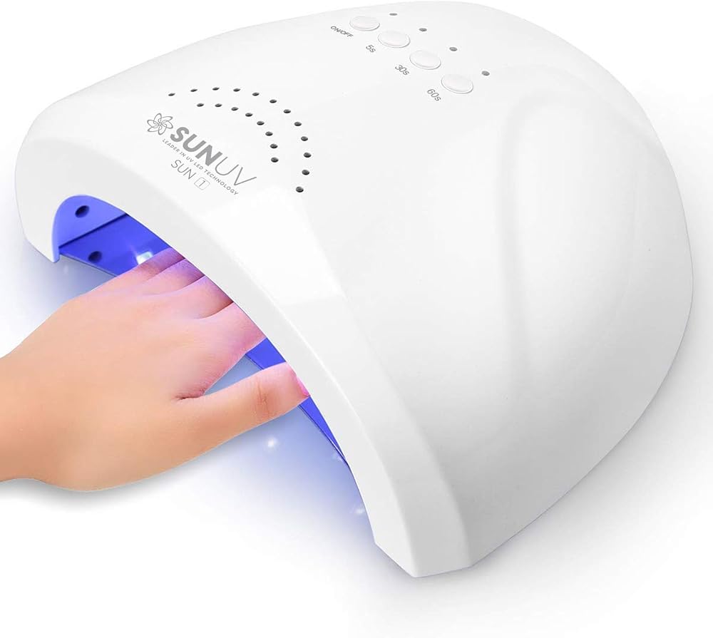 SUNUV UV LED Nail Lamp, Gel Light for Nail Polish UV Dryer SUNONE White | Professional Fast Curing Lamp for All Gel Polishes,