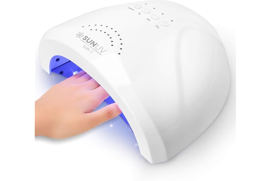 SUNUV UV LED Nail Lamp, Gel Light for Nail Polish UV Dryer with 3 Timers SUNone White
