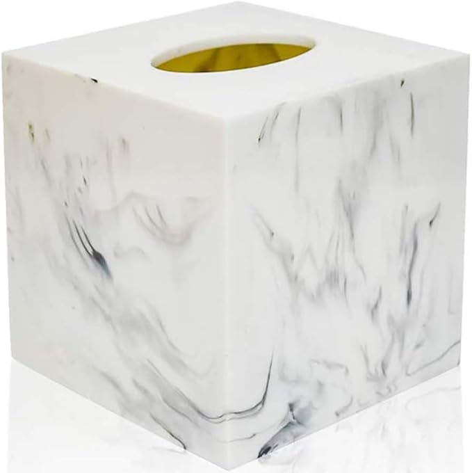 zxz Harz Tissue Holder, quadratische Papierbox Premium Material