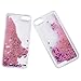 Yoption Transparent Plastic 3D Glitter Quicksand and Star Liquid Case for Apple iPhone 5 5S SE