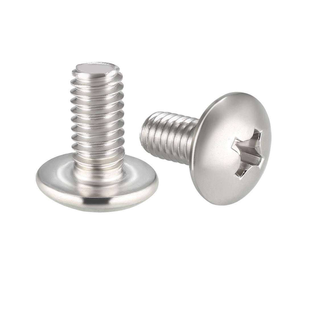sourcing map Machine Screws, M4x8mm Phillips Screw, 304 Stainless Steel, Fasteners Bolts 30Pcs