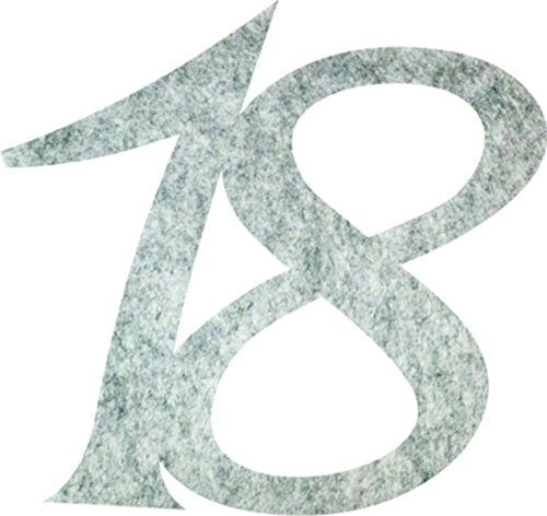 Petra's Bastel News Scatter Decoration, Felt, Mottled Grey, 18 x 12 x 3 cm