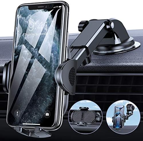 TORRAS Cell Phone Holder for Car [Thick Case & Big Phone Friendly] 3 in 1 Car Phone Holder Mount Dashboard Air Vent Windshield Compatible with iPhone 12 11 Pro Max Samsung Galaxy Note S21 Ultra
