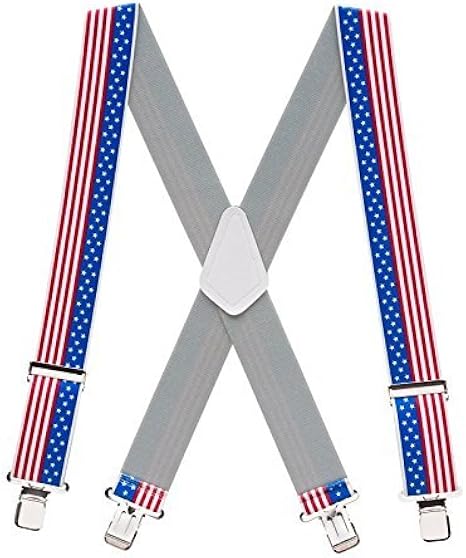 Bretelles larges pour homme Bleu Blanc Rouge Drapeau français