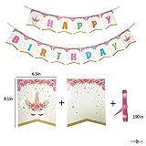 PARLAIM 0121 Happy Birthday Banner Rainbow Unicorn Themed Party Favors Decorations for Cute Fantasy Fairy Girls Birthday Party Supplies