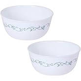 CORELLE Country Cottage Glass Soup Bowl (450ml, Multicolor) -Pack of 2