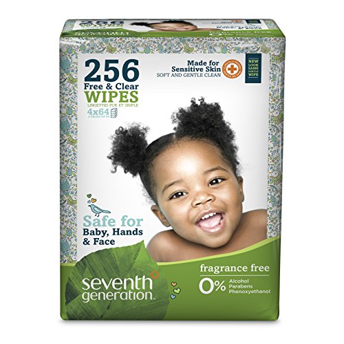 Seventh Generation Thick and Strong Free and Clear Baby Wipes Refill Pack, 256 Count (Packaging May Vary)