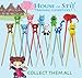 Kids Training Chopsticks for Toddlers, Kids and Adults – Removable Finger Helpers, Animal Design, BPA-Free, Dishwasher-Safe (Mixed 4-Pack)