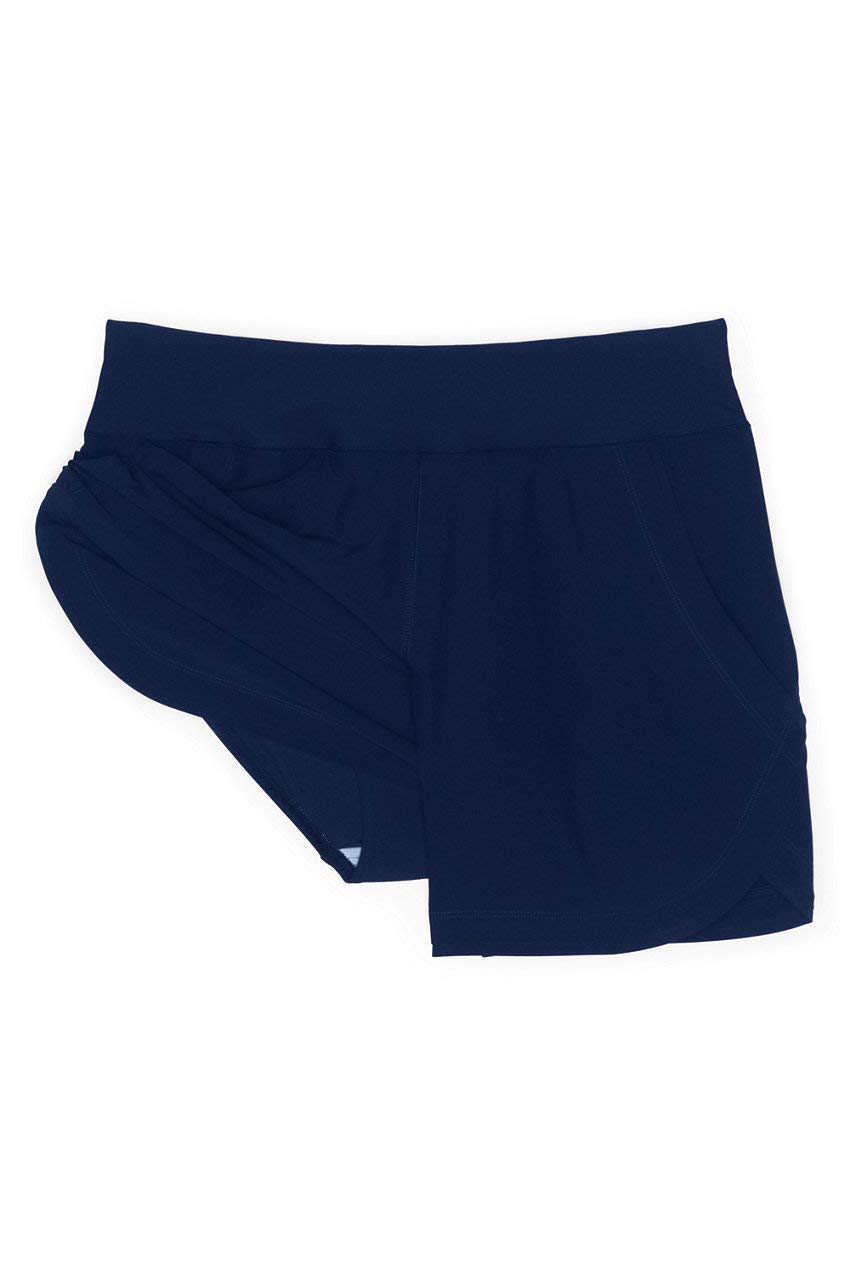 Lands' End Women's 5" Quick Dry Elastic Waist Board Shorts Swim Cover