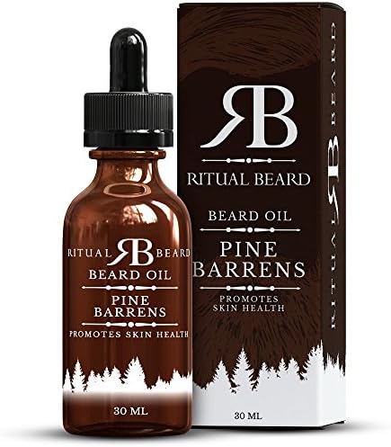 Pine Barrens All Natural Beard Oil - Leave In Softener, Conditioner &amp; Moisturizer - Aids Dryness &amp; Itchiness - Strength, Scent, Shine &amp; Sophistication for the Urban Gentleman - Ritual Beard