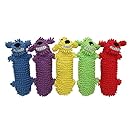 Multipet Loofa Water Bottle Buddy Dog Toy, 11-Inch , Colors may vary