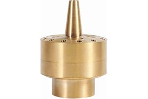 GAROSA Fountain Nozzle Heads, Brass Column Multi Direction Jet Pond Fountain Water Spray Sprinkler Garden Outdoor Decorations Accessories (3/4")