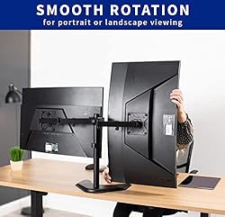 VIVO Dual LED LCD Monitor Mount, Free-Standing Desk