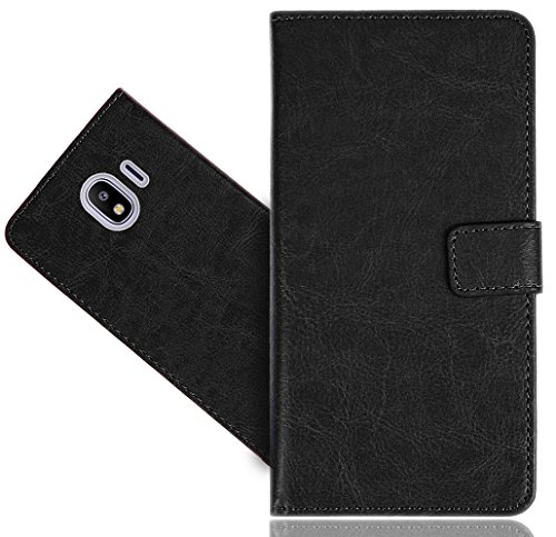 Samsung Galaxy J4 (2018) Case, CaseExpert Genuine Leather Kickstand Flip Wallet Bag Case Cover For Samsung Galaxy J4 (2018)