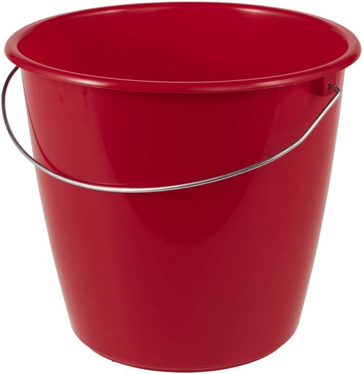 keeeper Eimer 5 l mit Metallbügel, Polypropylen, Rot