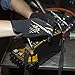 Vgo 3Pairs High Dexterity Light Duty Mechanic Glove,Rigger Glove,Anti-abrasion,Touchscreen(Size L,Black,SL8853)