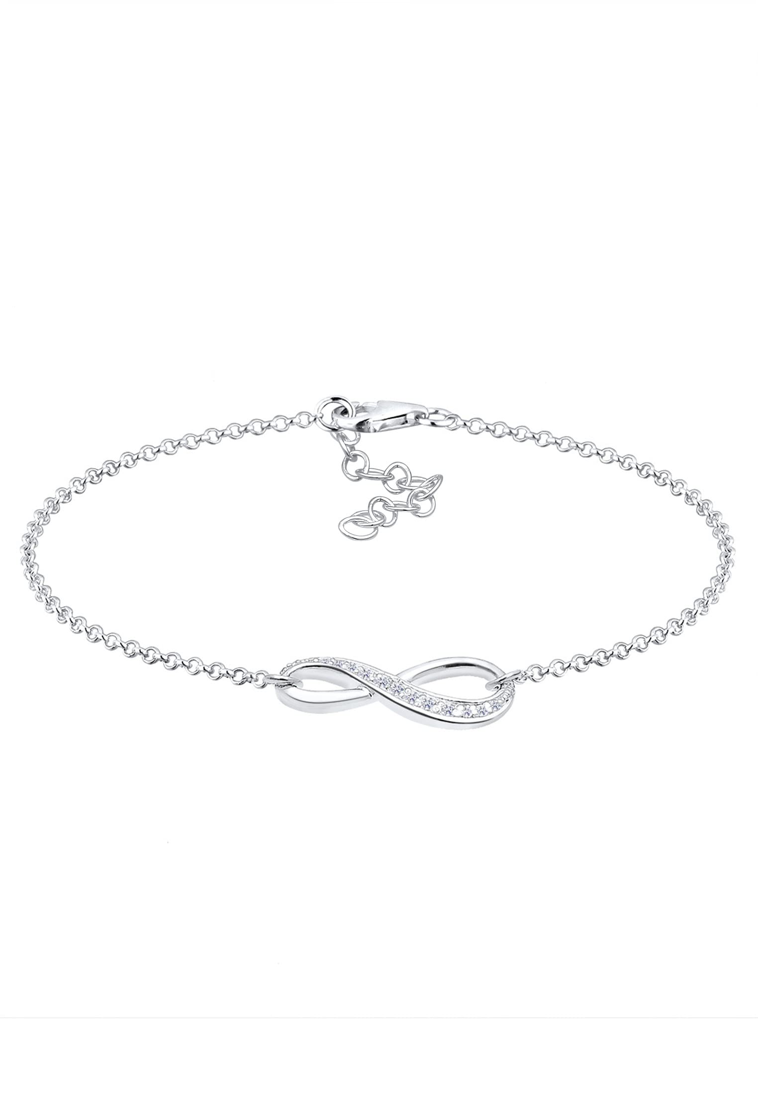 Elli Bracelet Women Infinity Symbol with Cubic Zirconia Crystals in 925 Sterling Silver