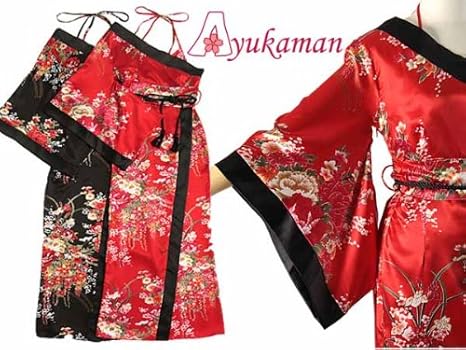 Amazon Cwa01 着物風 ワンピース 赤 ワンピース チュニック 通販