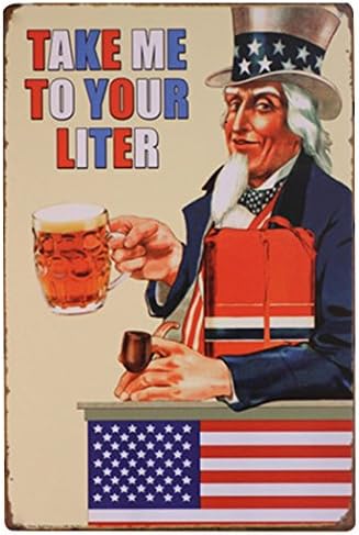Fitsbin Decorative Signs Metal Iron Tin Sign Cook Food Wall Decoration Art Bar Home Decor 8"x12"