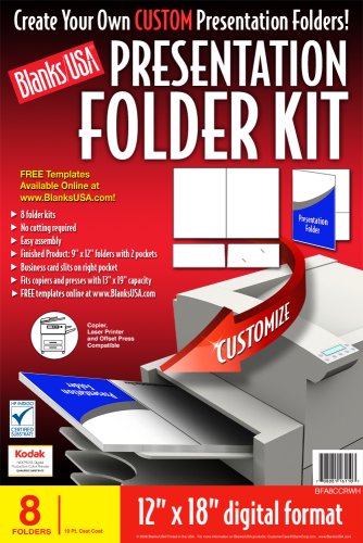 Blanks/USA Presentation Folder Kit (BFA8CCRWH)