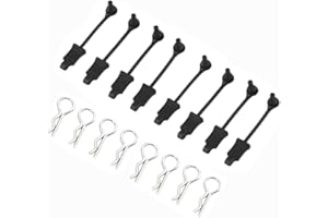 RCJTCQX 2 Sets RC Body Clip Retainer for Arrma 1/10 Big Rock 3S Granite 3S Kraton 4S Outcast Senton 3S Vorteks 3S Mega550 1/8 Infraction 3S Typhon 3S Vendetta 3S Upgrade Parts,Replace #AR390165(Silver