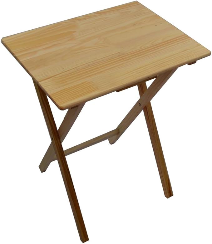Home Vida Folding Wooden TV Dinner Laptop Snack Table, Natural Amazon