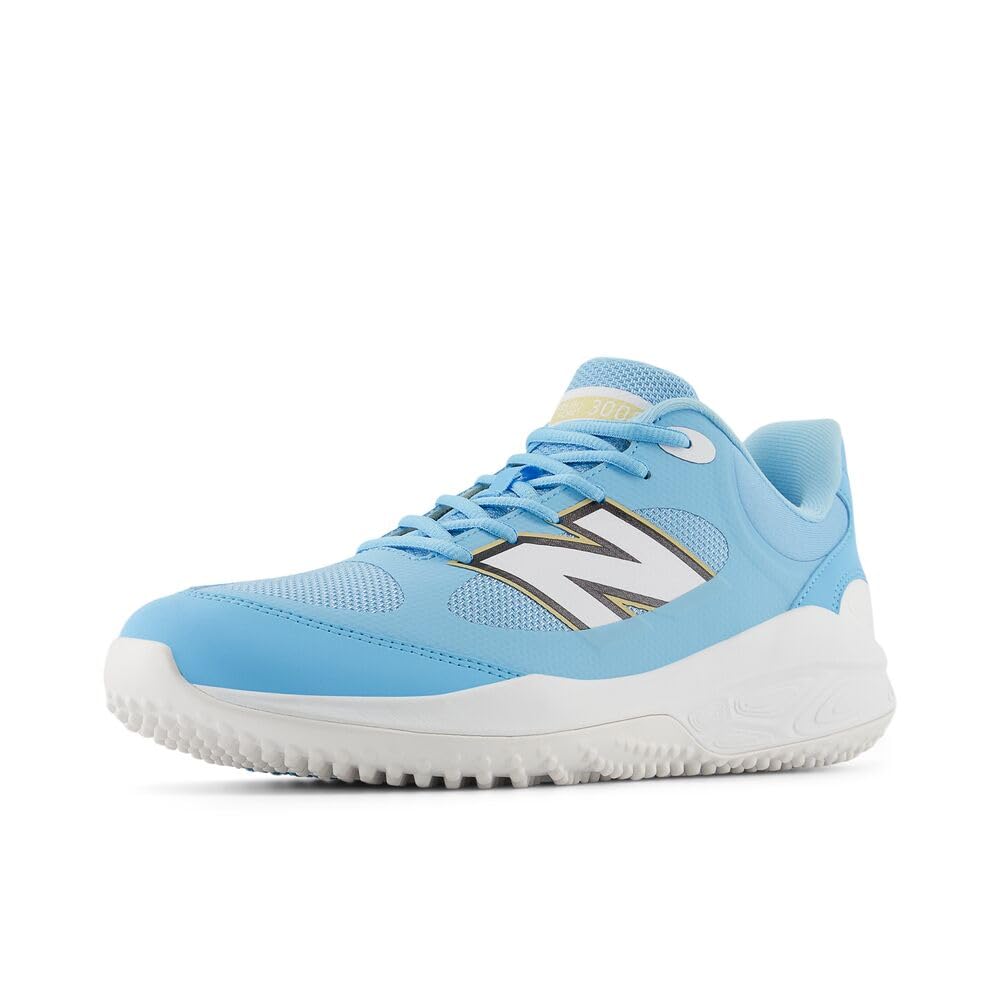 New Balance Men’s Fresh Foam 3000 V7 Turf-Trainer Baseball Shoe, Team Carolina/White, 15 M