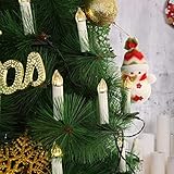 VIVOHOME 50Pcs Mini Flameless Clip-on Electric Christmas Tree LED Candle Indoor String Lights
