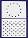 US/American Flag Mini-Stencils - 13 Star Revolutionary War & 50 Star Fields - 5 Inch H x 7 Inch L- 2 Piece Set
