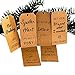 Funny Christmas Holiday Gifts Tags, 24 Brown Eco Friendly Kraft Paper Unique Party Tag Twine Tag White Elephant Holiday Season, Xmas, Noel Fun Gifts tag. 24 pcs Including Twine Strings