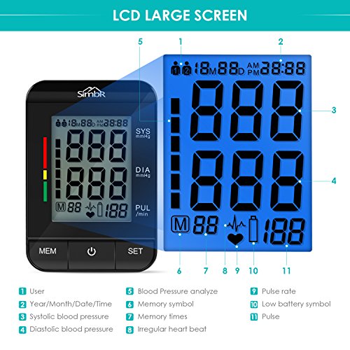 SIMBR Upper Arm Blood Pressure Monitor, Clinically Accurate Readings