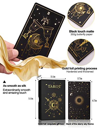 WJPC Ritter Gold Tarotkarten Set - 78 Karten Mit Handbuch & Geschenkbox Für Anfänger & Experten